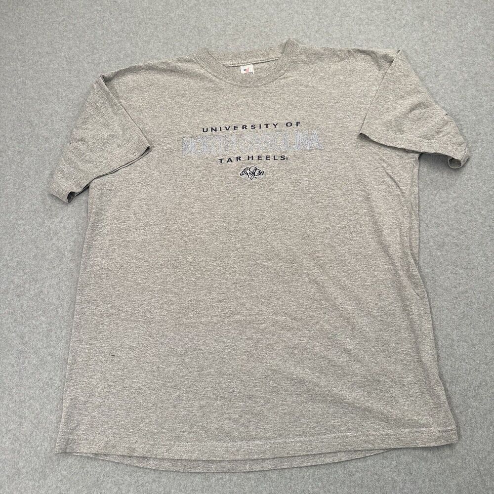 North Carolina Tar Heels Vintage Mens Gray Shirt Tee Size XL Y2K